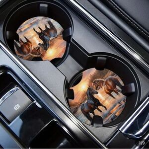 Horse Print Car Coasters